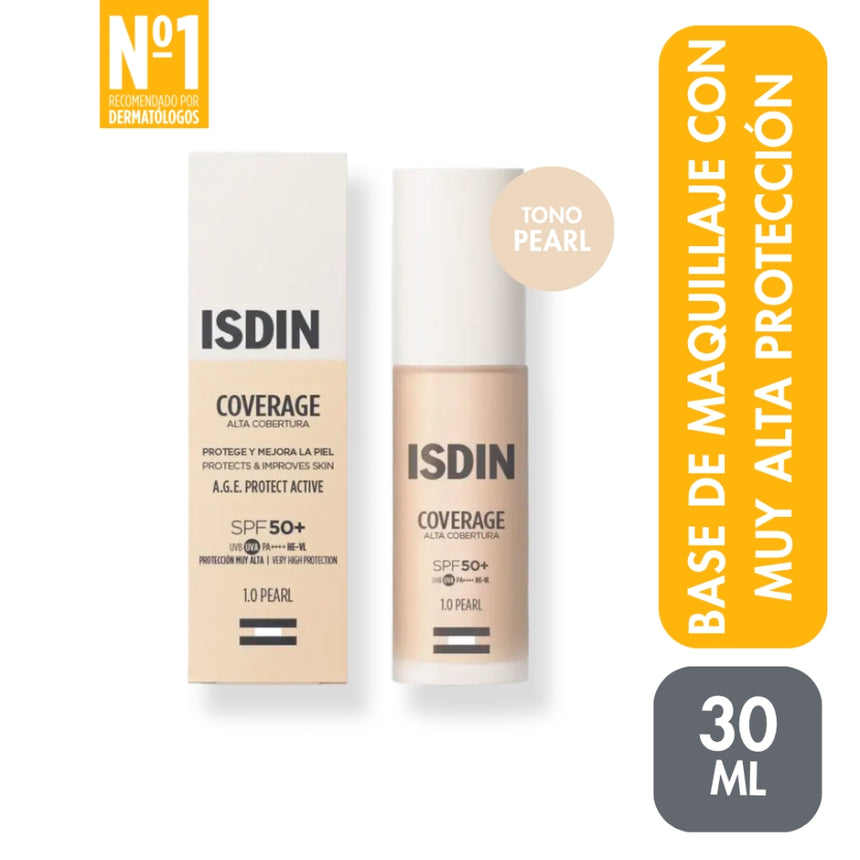 Base de maquillaje ISDIN Coverage SPF 50+ Pearl 30 g