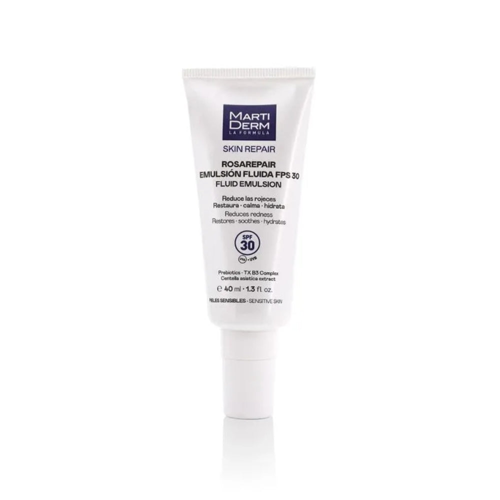 Crema Martiderm Rosarepair Emulsión Fluida FPS 30 Skin Repair 40 ml.