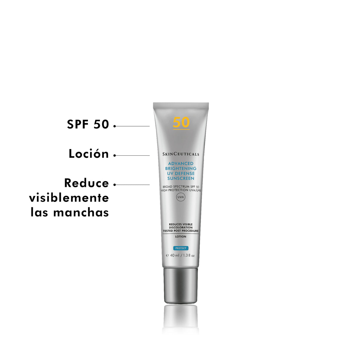 SkinCeuticals Protector Solar Anti-manchas Advanced Brightening UV Defense Sunscreen SPF50 40 ml.