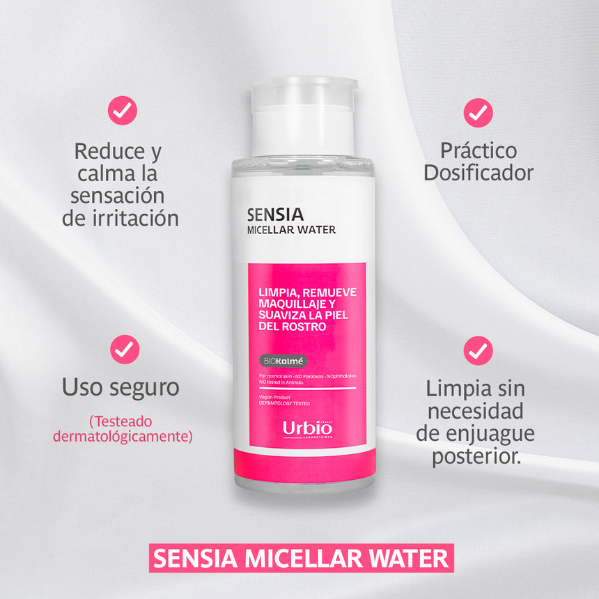 Agua Micelar Sensia Limpia Remueve Maquillaje 300 ml