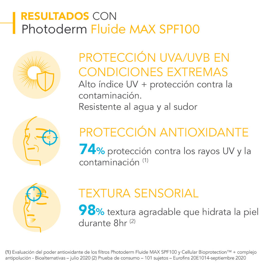 Fotoprotector Tono Light Bioderma Photoderm Max Fluide SPF 100 40 ml