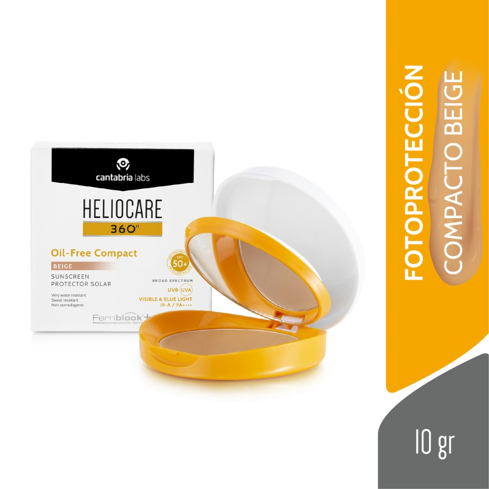 Fotoprotector Beige Heliocare 360° Color Oil Free Compact SPF 50+