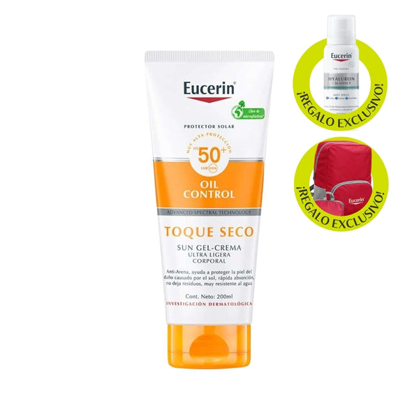 Protector Solar Corporal Eucerin Oil Control Gel-Crema Toque Seco FPS 50+ 200 ml