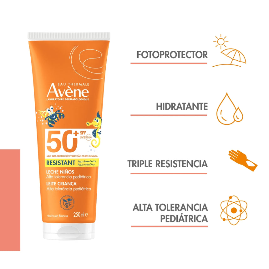 Fotoprotector Avène Solar Leche Infantes SPF 50+ 250 ml