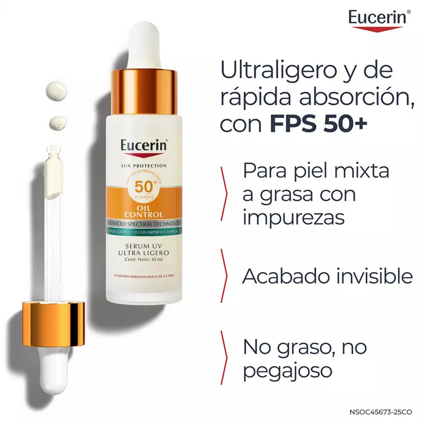 Fotoprotector Eucerin Oil Control Toque Seco Sérum 30 ml