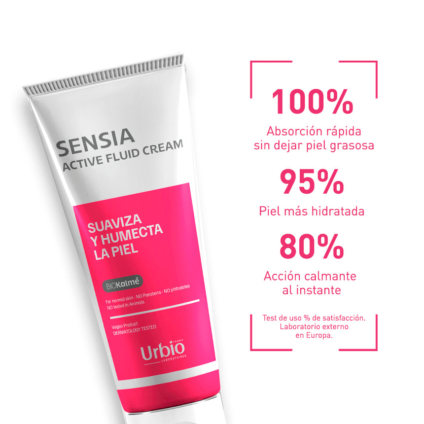 Crema Fluida Hidratante Sensia Active Fluid Cream Suaviza y Humecta 40 ml