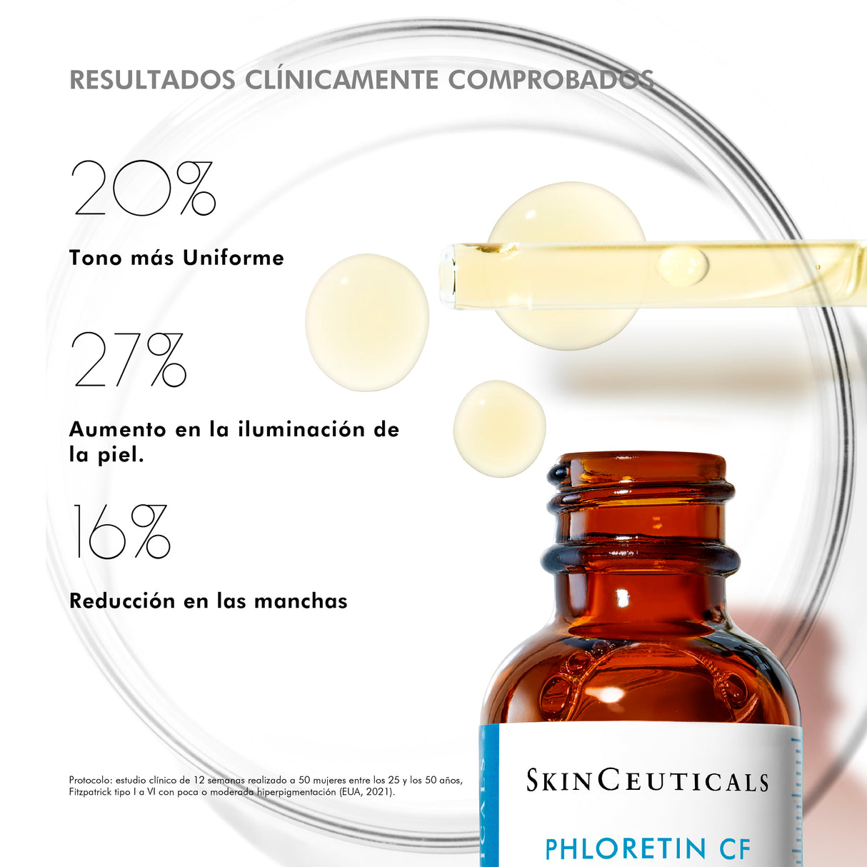 SkinCeuticals Serum Antioxidante Anti-arrugas y Anti-manchas Phloretin CF 30 ml.