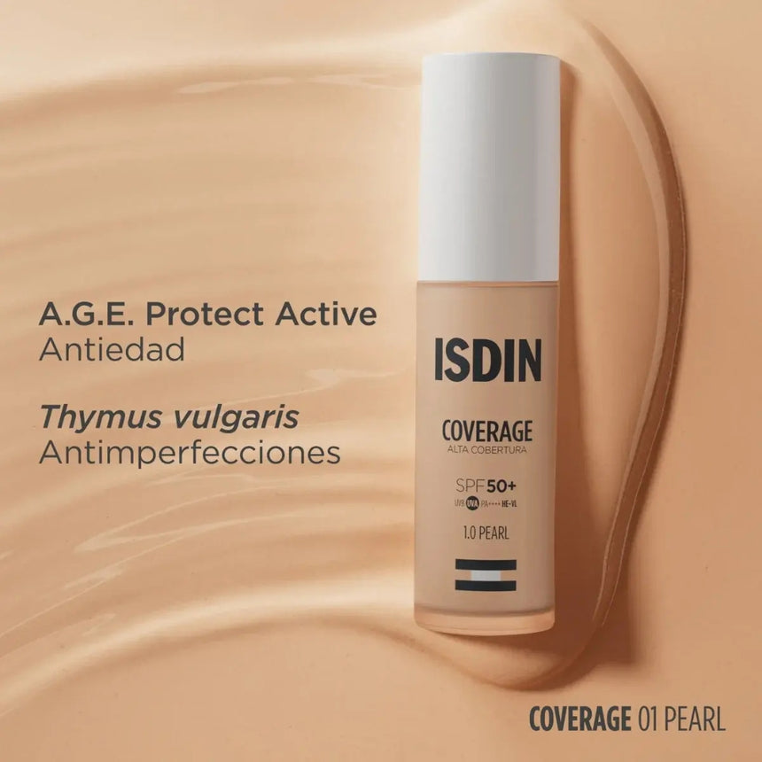 Base de maquillaje ISDIN Coverage SPF 50+ Pearl 30 g
