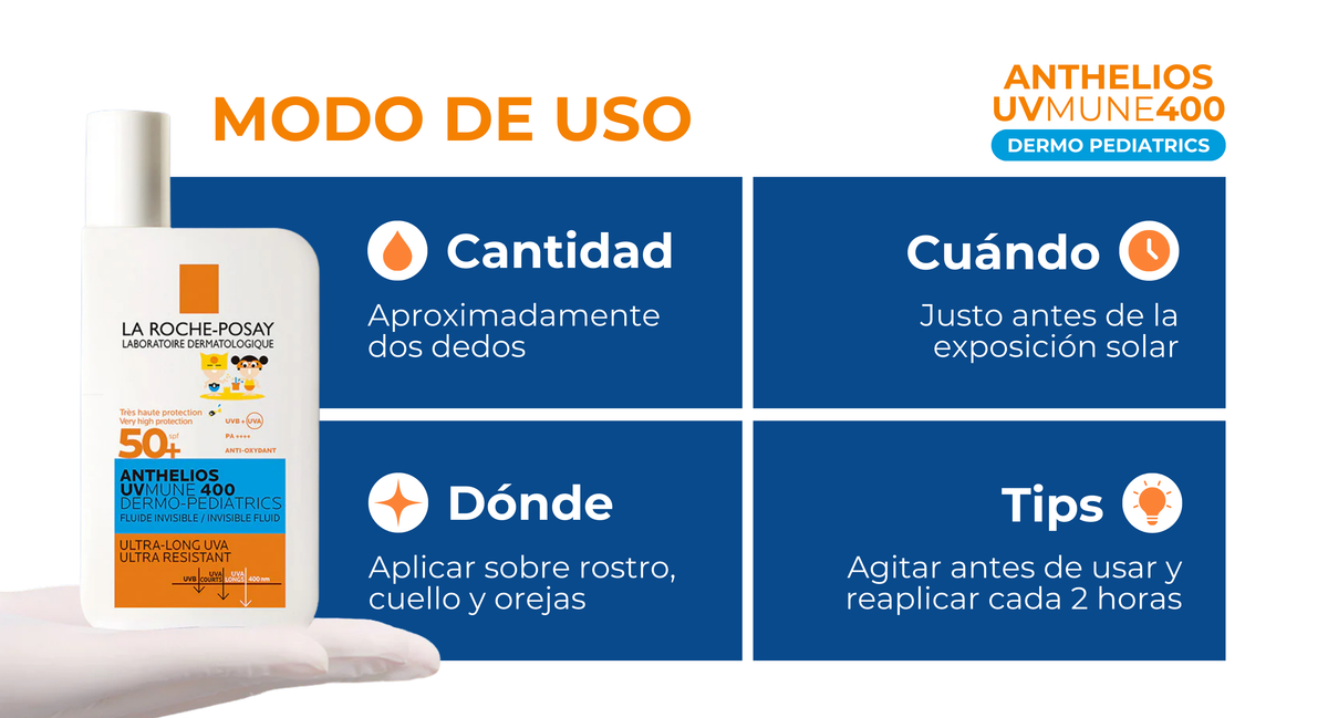 Fotoprotector Pediatrico La Roche Posay Anthelios UVMUNE 400 SPF 50+ 5 ...