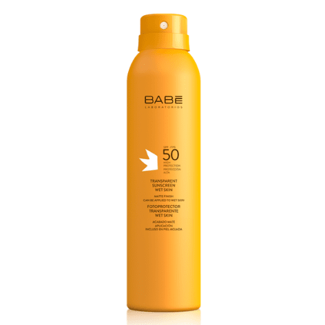 Babé Fotoprotector Transparente Wet Skin SPF 50 200 ml.