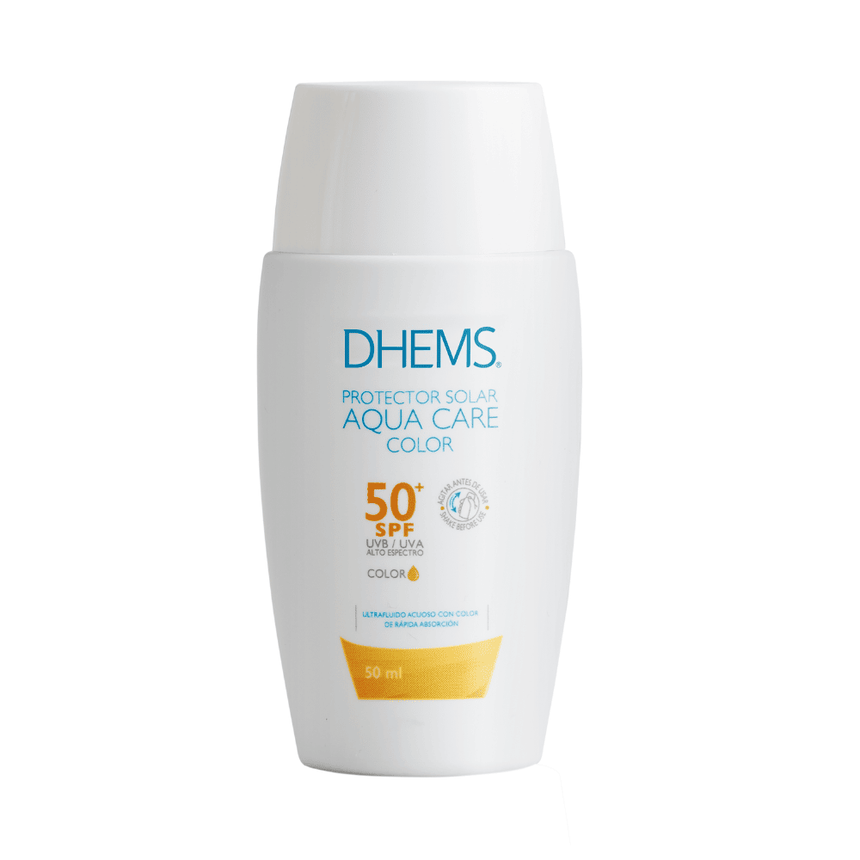Fotoprotector con color Dhems Aqua Care Toque Seco 50 ml