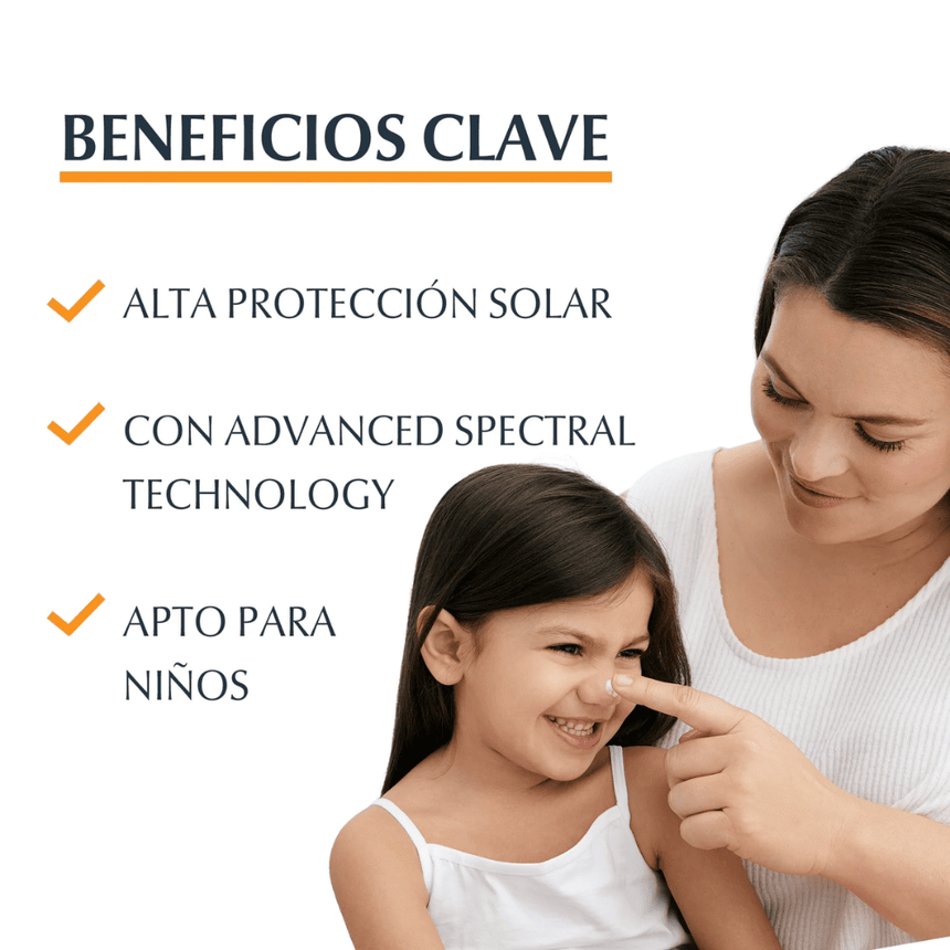 Eucerin Kids Sun Toque Seco Gel Crema FPS50+ 200 ml.