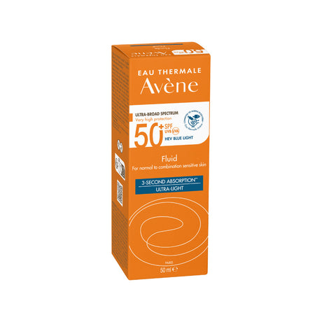 Fotoprotector Avène Solar Fluido Ultraligero SPF 50+ 50 ml
