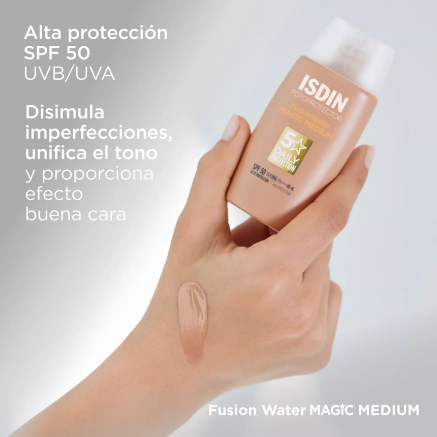 Fotoprotector Isdin Fusion Water Magic Color Medium SPF 50 50 ml