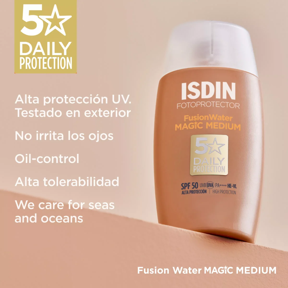 Fotoprotector Isdin Fusion Water Magic Color Medium SPF 50 50 ml