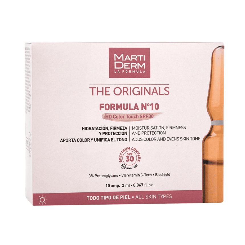 Martiderm Fórmula N°10 HD Color Touch SPF30 Ampollas x 2ml.