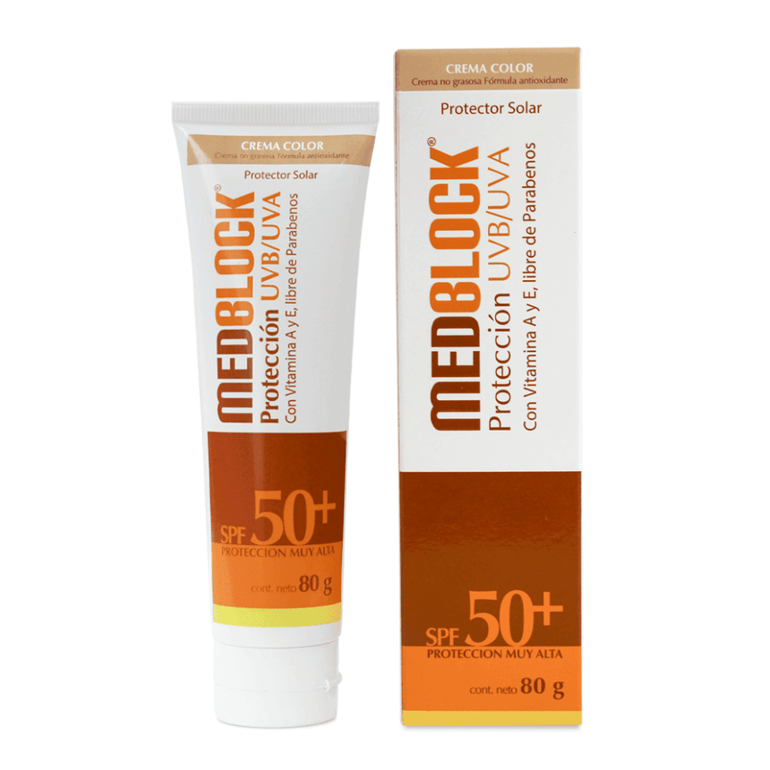 Fotoprotector con color MedBlock SPF 50+ 80 g