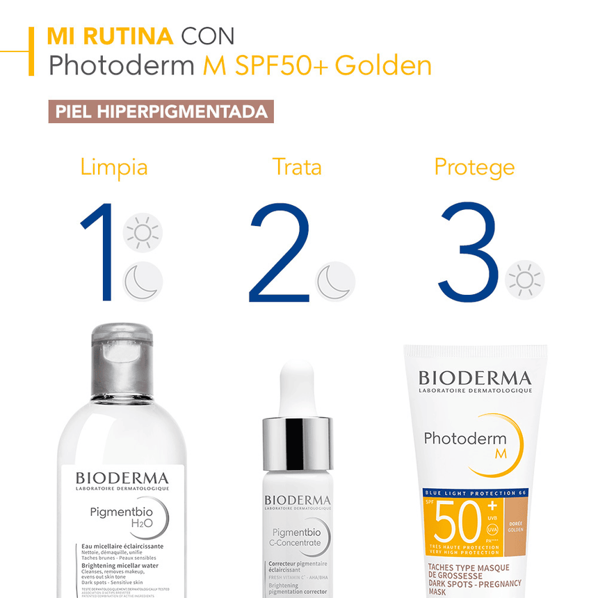 Fotoprotector Tono Doree Bioderma Photoderm M SPF 50+ Color 40 ml