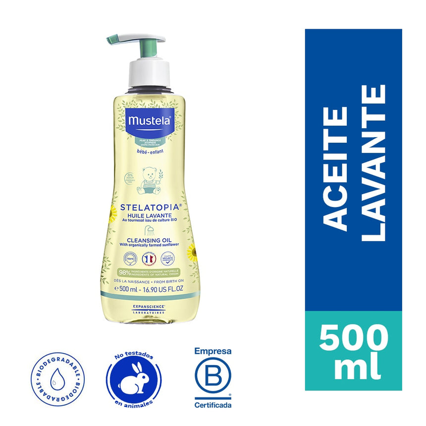 Mustela Stelatopia Aceite de Baño 500 ml.