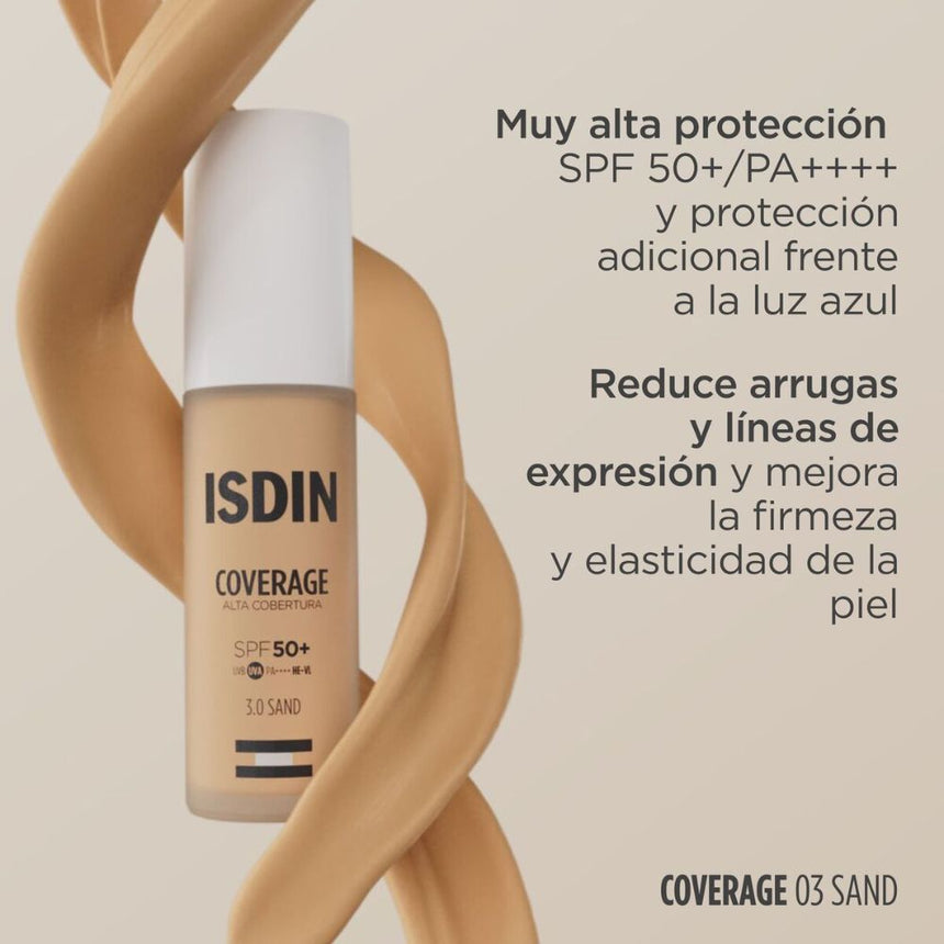 Base de maquillaje ISDIN Coverage SPF 50+ Sand 30 g
