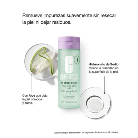Jabón Líquido Clinique Mixta a Seca 200 ml