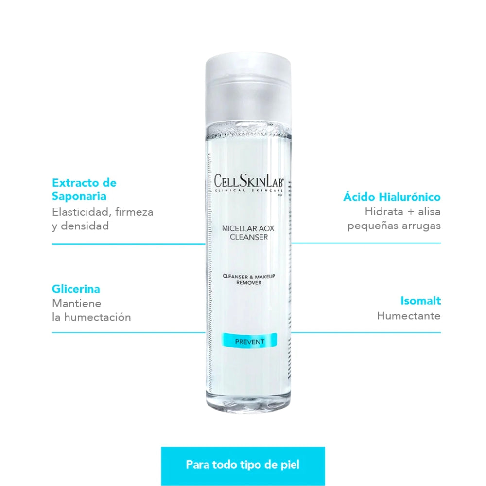Limpiador CellSkinLab Micellar AOX 250 ml