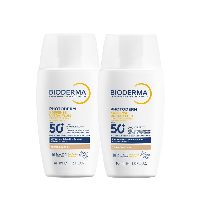 Pack Bioderma Photoderm XDefense Ultrafluid SPF50+ 40 ml Tono 2