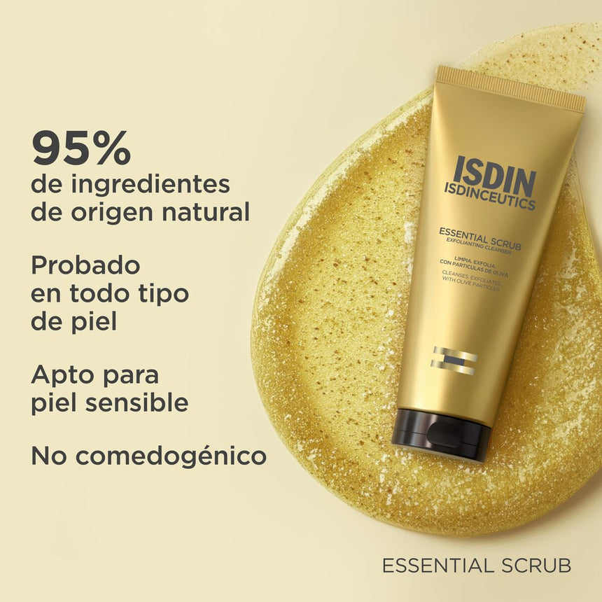 Gel Limpiador Isdin Essential Scrub con Partículas Exfoliantes 100ml